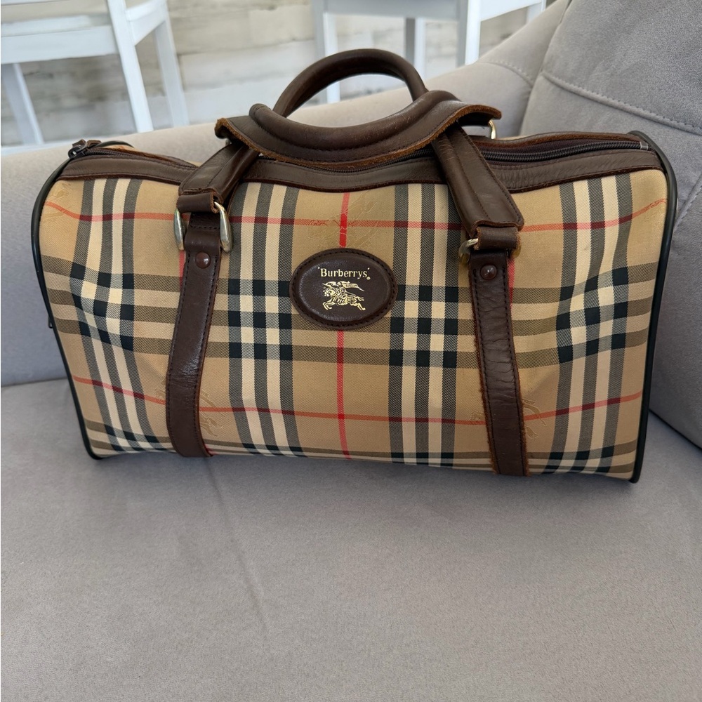 Burberry Novacheck Duffel Bag or large handbag vintage BURBERRYS with COA